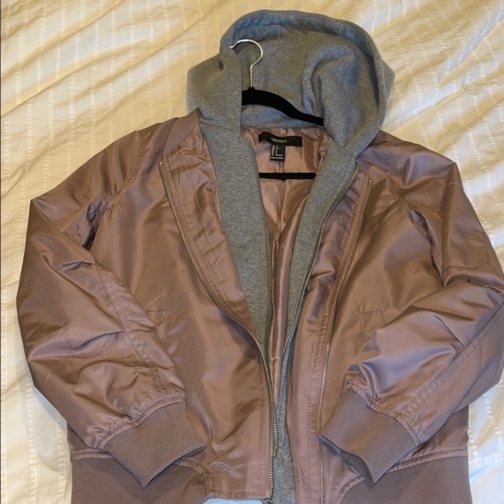 Mauve Bomber Hoodie